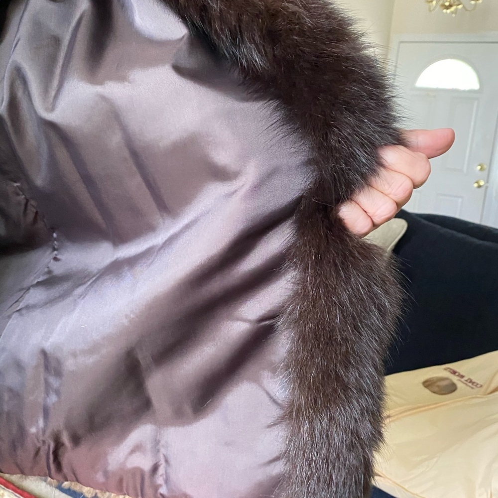 mink jacket with fox collar - Picture 4 of 6
